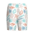thumbnail image 2 of Lsque Colorful Seashells1 Mens Sleep Pajama Shorts,Short Pajama Pants, Cotton Ultra-Soft Knit-Medium, 2 of 9