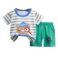 thumbnail image 1 of Ensemble de Pyjama pour Bébé Garçon, Haut à Enfiler à Col Rond avec Motif, Pyjama d'Été, Tenue de Nuit, Pyjama pour Fille 3-6 Mois, Vêtements pour Enfants, 1 of 3