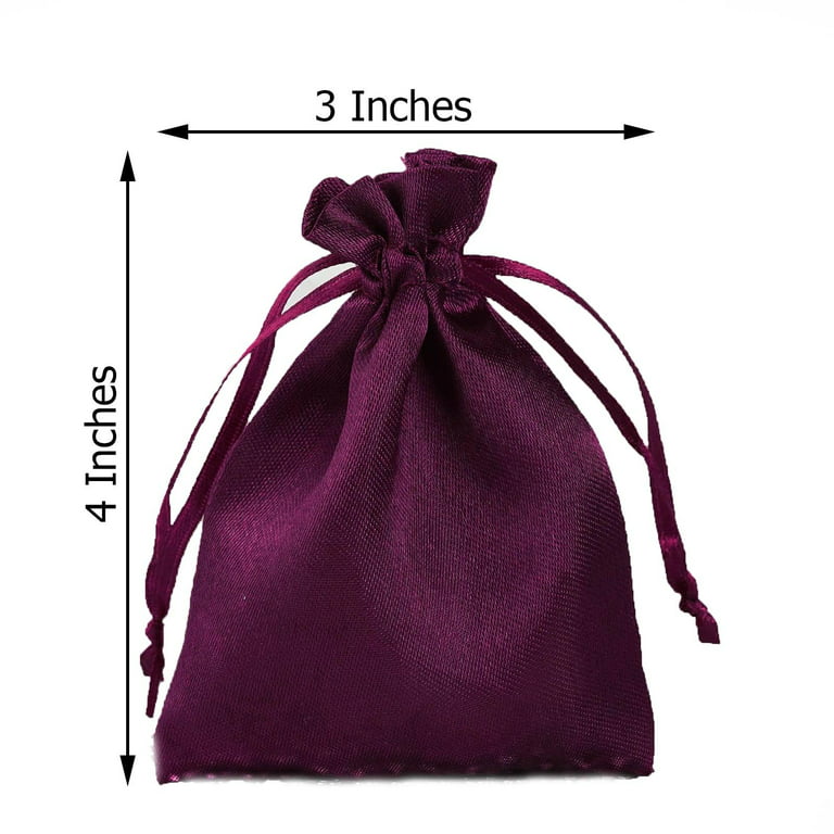 BalsaCircle 12 Pieces 3 x 4 Satin Favor Bags Party Favors Jewelry Pouch  Candy Gift Small Bags 