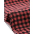 thumbnail image 6 of Allegra K Women's Contrast Peter Pan Collar Gingham Long Sleeve Button Front Shirt, 6 of 6