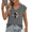 Dark Gray-1, variant on Women's Sleeveless V-Neck Tee with Minimalist Moon Arc Graphic–Clean Celestial Top for Modern Aesthetic