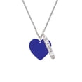 thumbnail image 2 of Delight Jewelry Acrylic 1" Royal Blue Heart Silvertone Believe Faith Prayer Hope Bar Charm Necklace, 23", 2 of 4