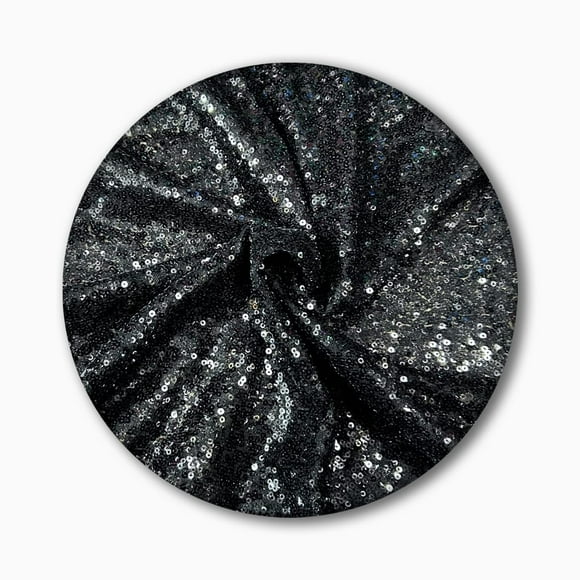 New Star Fabrics Small Dot Confetti Sequin Fabric by The Yard – 36 Inches Wide - Perfect for Costumes, Crafts, Apparel, and Decor (Black)