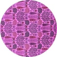 thumbnail image 1 of Ahgly Company Indoor Round Oriental Pink Industrial Area Rugs, 7' Round, 1 of 4