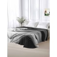 thumbnail image 6 of Twin XL Flat Sheet 66"x102", Black Grey Ombre Soft Lightweight Bedding Flat Sheets Only, Abstract Modern Geometric Moire Art Brushed Microfiber Top Bed Sheet, Breathable StainResistant Bedsheets, 6 of 9