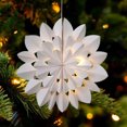 thumbnail image 6 of XYAIYT Christmas Tree Christmas Decorations Hanging Christmas Ornaments Paper Christmas Snowflake Hanging Decoration Delicate Layered Paper Reusable for Home Mantel and Tree Decor 15in White, 6 of 6