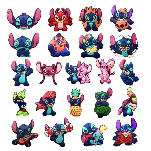22 Pcs Stitch Shoe Charms for Clog Sandals, Cute Shoes Decoration Charms for Teen Adults