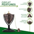 thumbnail image 2 of Legends Direct Set of 2, Amsterdam Premium Metal Tabletop Cone Torches for Outdoor, Tall- Tiki Style /w Snuffer, Fiberglass Wick & Large 32oz Oil Lamp - Outdoor Decorations (Brushed Bronze), 2 of 6