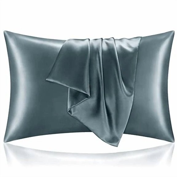 Bedelite Satin Silk Pillowcase For Hair And Skin, Space Grey Pillow Cases