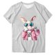 thumbnail image 2 of Puntoco Liquidación de blusas cortas para mujer, camisetas de manga corta con cuello redondo y estampado bonito a la moda para mujer, 2 of 4