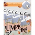 thumbnail image 4 of Owl Pumpkin Shower Curtain Set ，Waterproof Fabric Shower Curtains Fall Maple Leaf Shower Curtains for Bathroom,Bathroom Decor 60"x72", 4 of 7
