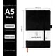 thumbnail image 2 of A5 Notebook, Notebook A5 Note Book Note Pad Journal Notebook A5 Notepad PU Leather Notebook Note Taking 200 Pages (100 Sheets)- Black, 2 of 4