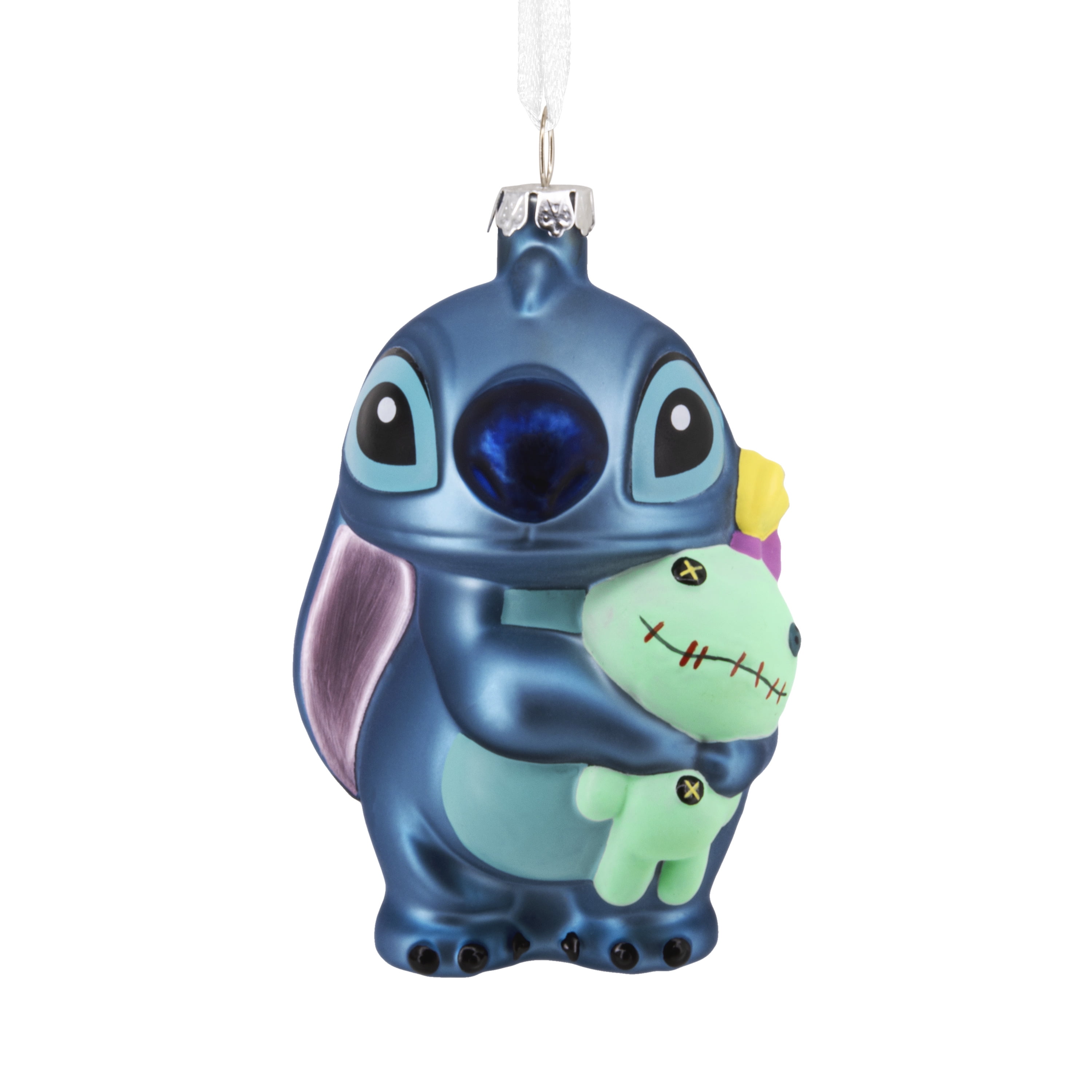 Hallmark Disney Stitch With Scrump Christmas Ornament, Glass