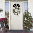 thumbnail image 3 of Northlight Decorated Cream Colored Poinsettia and Berry Artificial Christmas Wreath, 24-Inch, Unlit, 3 of 3