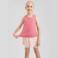 thumbnail image 3 of GYRATEDREAM Girls Open Back Workout Tops Short Sleeve Yoga Shirts Cute Athletic Running Casual Backless Top Loose Fit for 5-6 Years, 3 of 9
