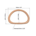 thumbnail image 2 of Uxcell 6" Wood Purse Handles D Shape Handbag Replacement for DIY Making, 4Pack Brown, 2 of 6