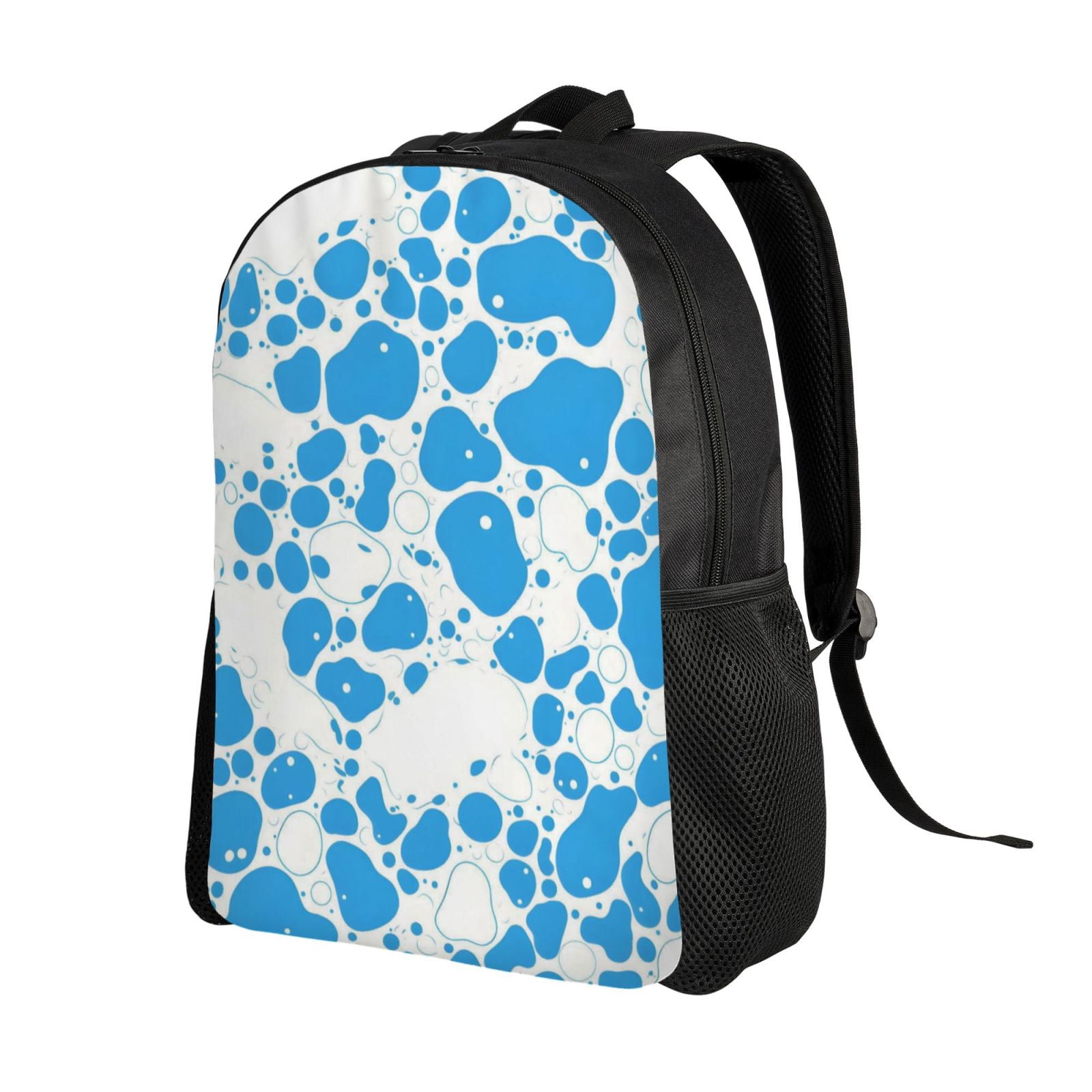 Single Side Full Backpack 16.1×11.8×4.5in Large Capacity Breathable Shoulder Belt Leisure Simple And Strong Bearing Capacity Milk Cow Skin Print Style Powderblue_3