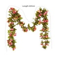 thumbnail image 5 of opvise 220cm Fake Flower Vines Not Wither Decorative Artificial Rose Flowers Vine DIY Wedding Garland Accessories for Daily Life Pink, 5 of 7