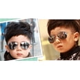 thumbnail image 1 of Wekity Lunettes de Soleil Aviateur en Métal pour Enfants, 1 of 3