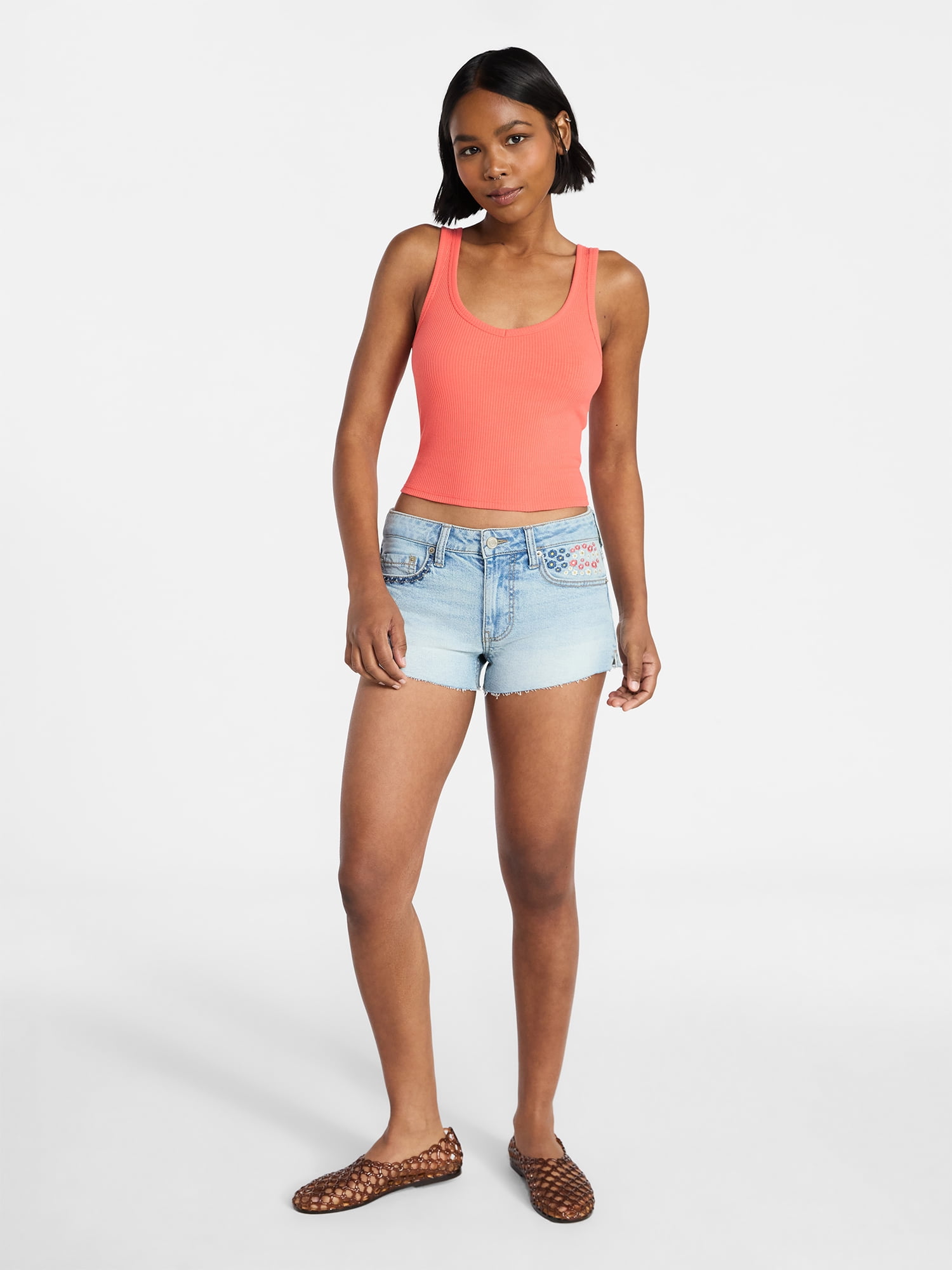 No Boundaries Americana Festival Denim Shorts, 2'' Inseam, Women's 00-18