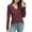 Wine, variant on EDFBUYKRS Women Fall Tops Long Sleeve Tunic Tops Casual Crew Neck Blouses Color Block Loose Fit T Shirts for Ladies Clothes L