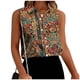 thumbnail image 1 of TaTaai Fashion Printed Blouse Wrinkle-Resistant Breathable Women's Lapel Button Sleeveless Short Sleeve Loose Summer Smart-Casual Top Gift, 1 of 6