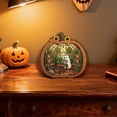 thumbnail image 5 of SMKE Pumpkin Greenhouse Wooden Halloween Table Decor 7.87 Inch with Gardening Scene Print, Wall Hanging Plaque for Fall Thanksgiving Home Shelf Ornament, 5 of 7