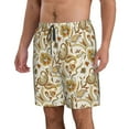thumbnail image 2 of Kdxio Indian Paisley Pattern Mens Casual Shorts - Drawstring Summer Beach Sports Shorts for Men, 2 of 5