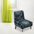 thumbnail image 2 of Housse de Chaise d'Impression Moderne Universel Anti-Poussière Maison Flexible Extensible Bleu Foncé, 2 of 9