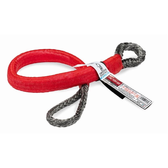 Factor 55 Corde à Manille 00103 HammerLoop; Diamètre 3/8 Pouce x Longueur 30 Pouces; Résistance à la Rupture Minimale 27800 Livres; Manchon en Polyester Rouge; Gris; Polyéthylène