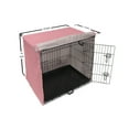 thumbnail image 6 of Eastern Dog Crate Cover, Repetitive Traditional Simple Pattern with Quatrefoil Print, Easy to Use Pet Kennel Cover Small Dogs Puppies Kittens, 7 Sizes, Pastel Pink and White, by Ambesonne, 6 of 6