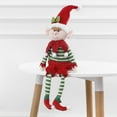 thumbnail image 5 of Lindo juguete de elfo navideño con sombrero alto, tema festivo, decoración navideña, regalos para niños, 5 of 5