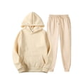 thumbnail image 1 of Conjunto de chándal de 2 piezas para hombre, conjunto de chándal informal de forro polar para correr, trajes con capucha y pantalón, 1 of 2