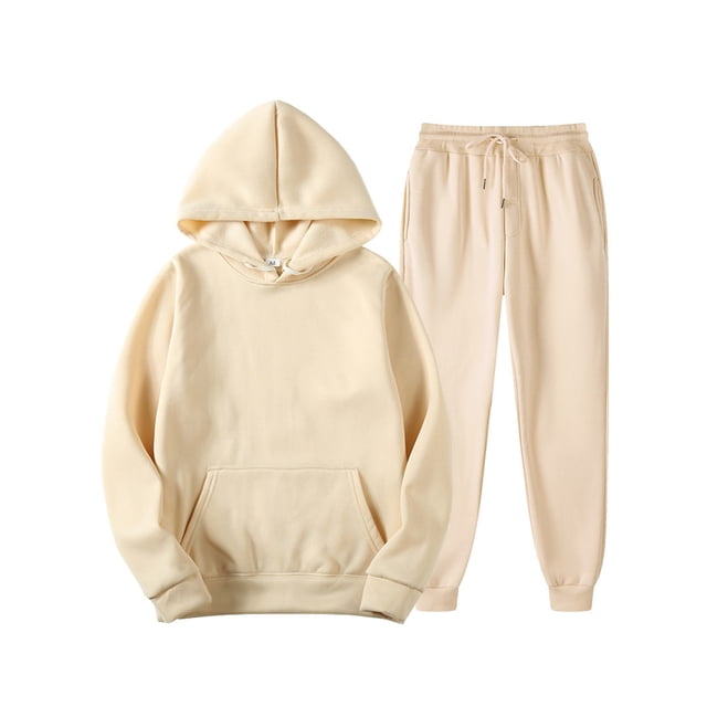Conjunto de chándal de 2 piezas para hombre, conjunto de chándal informal de forro polar para correr, trajes con capucha y pantalón
