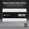 thumbnail image 2 of Fuente de alimentación Corsair RM Series 750W 80 Plus Gold White, 2 of 7