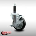 thumbnail image 2 of 4 Inch SS Black Poly Swivel 1 Inch Expanding Stem Caster with Brake SCC, 2 of 2
