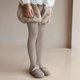 thumbnail image 5 of Cowsor Toddler Baby Girls Winter Fleece Lined Leggings Knit Thick Warm Full Length Tights Basic Velvet Pants, 5 of 7