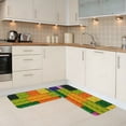 thumbnail image 5 of Bingfone 2 Pcs Kitchen Rugs and Mats,Cushioned Anti-Fatigue Floor Mat,PVC Non-Slip Kitchen Rug Set for Kitchen,Laundry Room,Sink 17"x47"+17"x29" - Colorful Building Blocks, 5 of 6