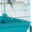 Teal Blue, variant on Alden Design 53.5" Metal Rolling Bird Cage with Play Top Stand, Light Gray