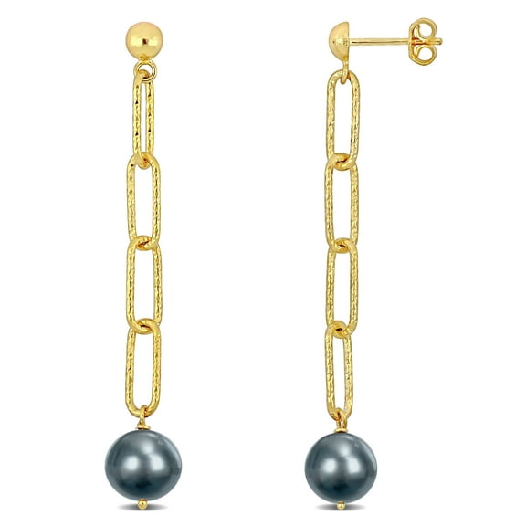 Everly Women's Cultured Pearl 18k Yellow Gold Plated Earrings