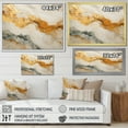 thumbnail image 4 of Designart "Bold Mountain Glacier In Beige And Gold I" Forest Floater Framed Canvas Art Print, 4 of 5