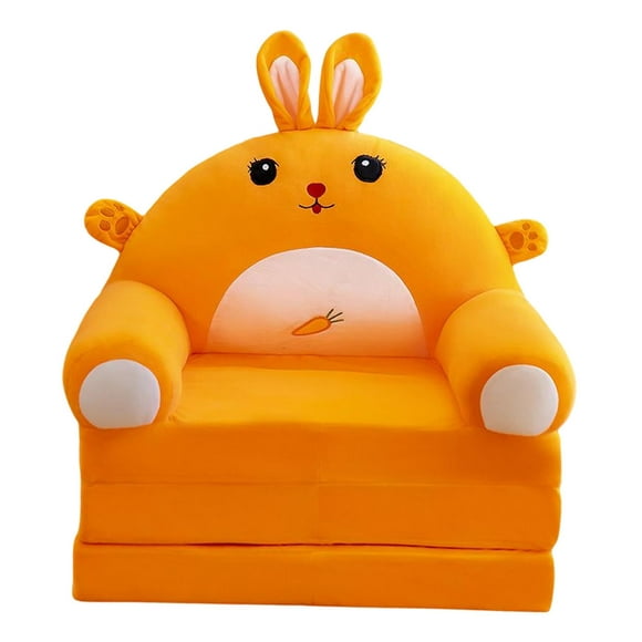 Toddlers Foldable Sofa Chair Cover Couch Seat Cover Durable Furniture Protector Washable for Playing Room Living Room Bedroom Home Decor , Orange