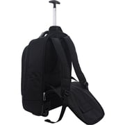 Eco Style Tech Exec 17-inch Black Rolling Backpack