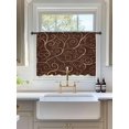 thumbnail image 3 of Sheer Curtains 45 Inch Length, Brown Plants Semi Sheer Curtains Light Filtering Window Treatment, Farmhouse Rustic Farm Leaves Branches Privacy Voile Drapes for Living Room Bedroom 52x45 Inch, 3 of 7