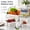 4 Sets/8 Pcs - M -V, variant on 5 Pack BPA Free Plastic Fridge Storage Containers with Vent Handle, Removable Colander, Stackable Refrigerator Organizer Bins for Berry, Meat, Vegetables