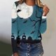 thumbnail image 1 of Ichuanyi liquidación de la moda mujer casualidad casual halloween halloween impreso cuello redondo de camiseta suelta blusa blusa ICHUANYI WER202308216180, 1 of 5