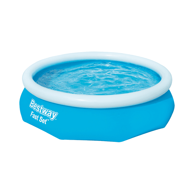 Alberca Familiar Bestway Fast Set Semi Inflable 3.06 mts Azul Plástico Resistente