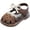 Brown, variant on Jamicy Girls Beach Sandals casual Comfortable Children's Soft Soled Soft Closed Toe Princess Flat Shoes Summer Sandals
