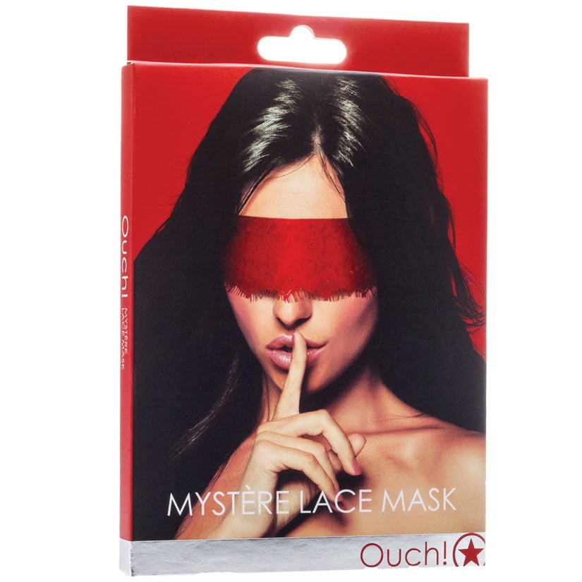 Ouch! Mystere Lace Mask-Red