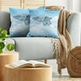 thumbnail image 5 of Ambesonne Animal Throw Pillow Cover 2 Pack, and Clouds, 20", Pale Blue, 5 of 7